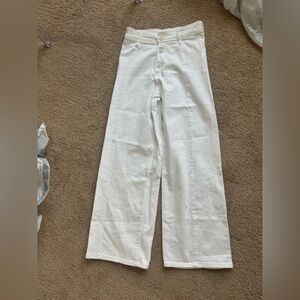 ZARA Kids White Straight Leg Jeans | Size 12–13 (156 cm)